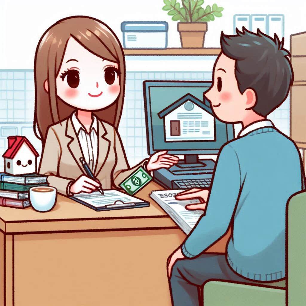 주택담보대출갈아타기금리조건한도를알아보는대출상담자이미지.