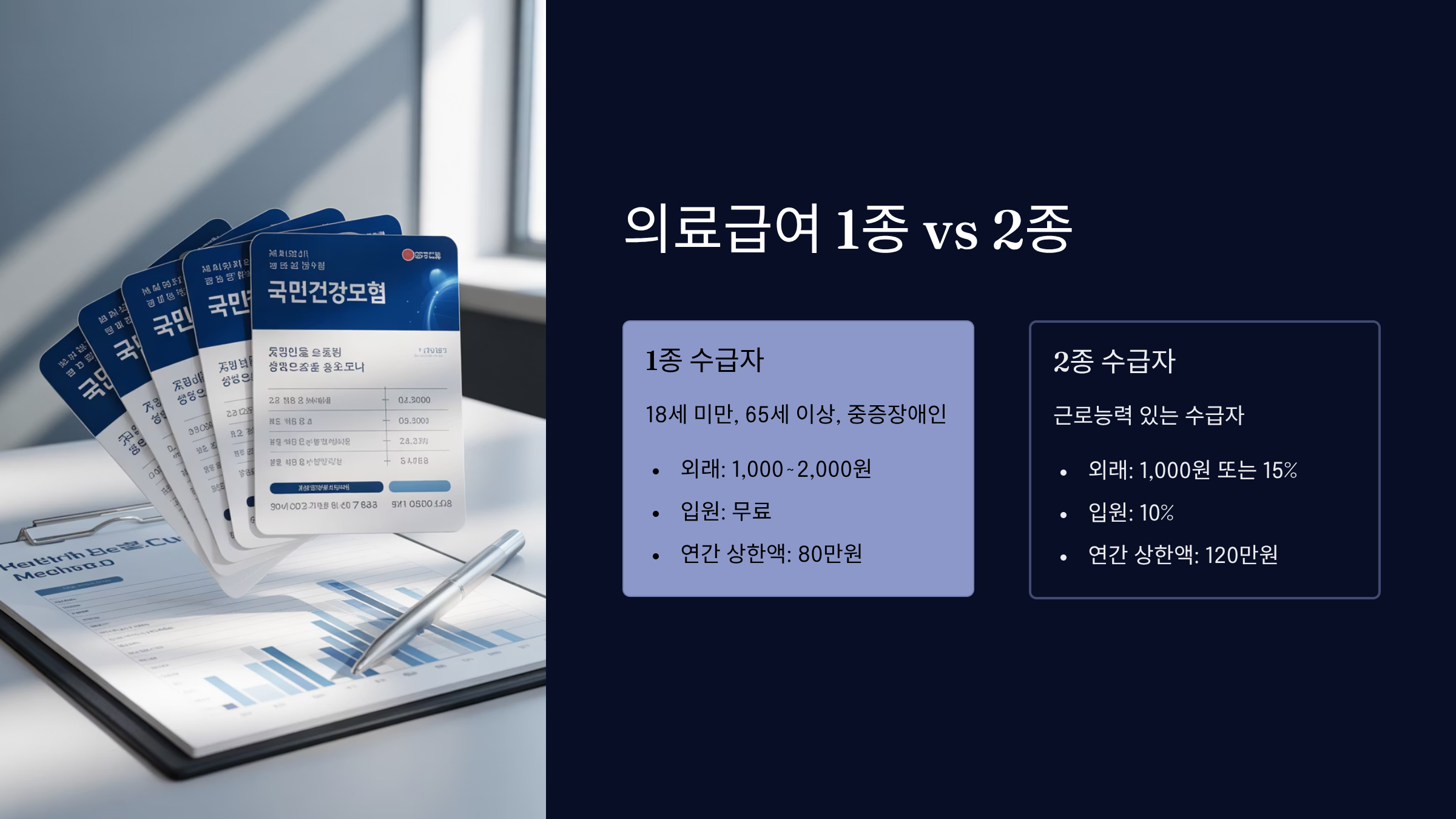 의료급여 1종과 2종 차이점