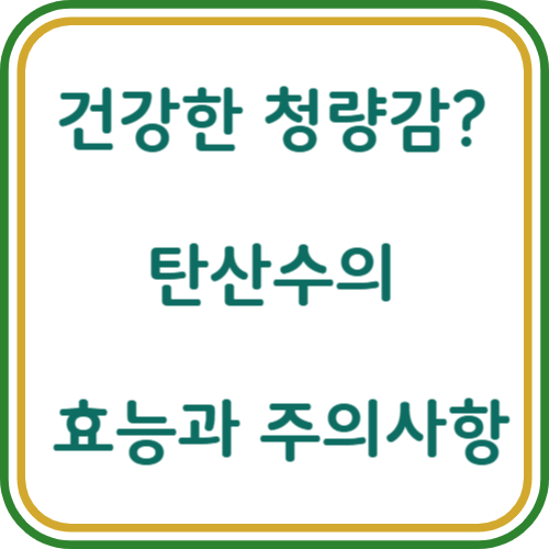 탄산수 부작용