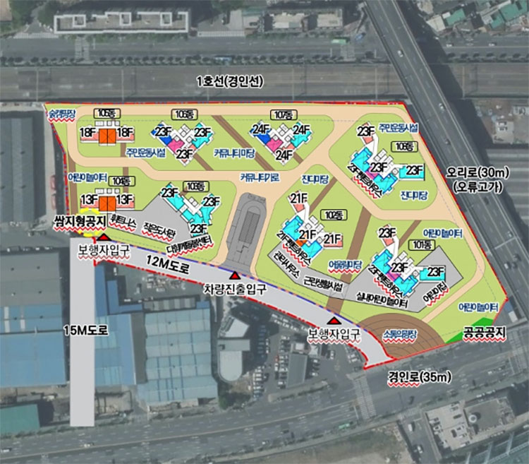 서울가든빌라 단지배치도 및 위치