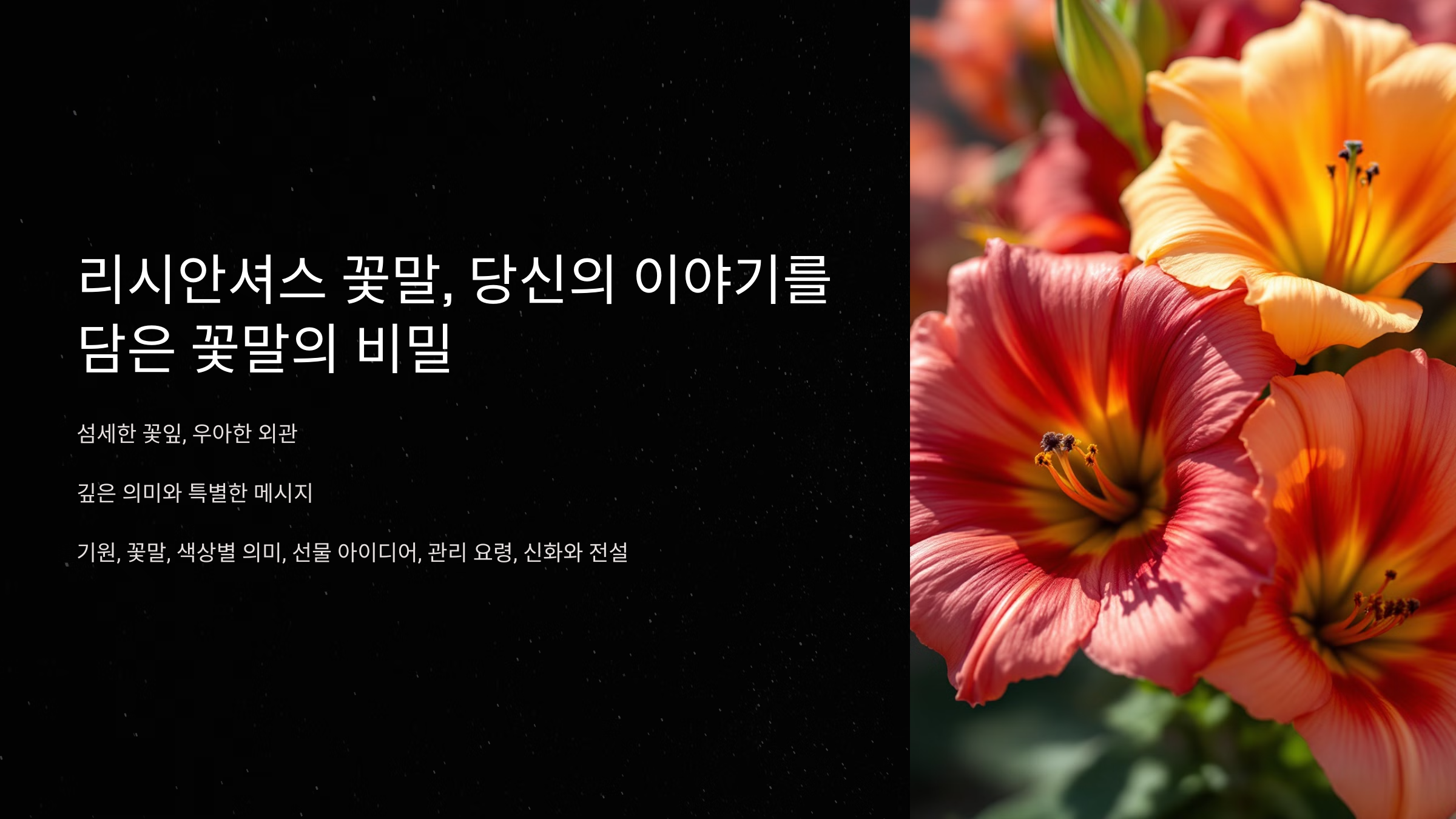 리시안셔스 꽃말 당신의 이야기를 담은 꽃말의 비밀