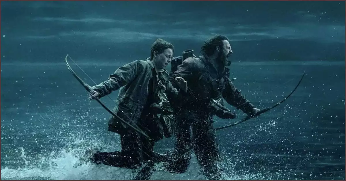 좀비 대장을 피해 홀리아일랜드로 전력질주하는 제이미와 스파이크