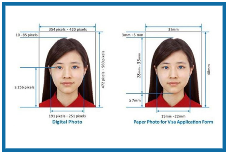 출처: 중국비자 센터 중국비자사진규격