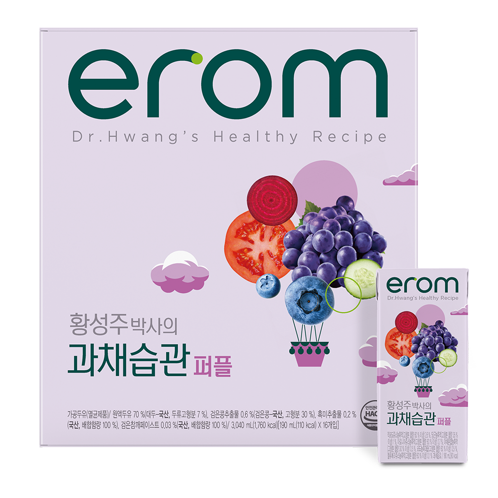 이롬 황성주 과채습관 퍼플 혼합주스 190ml