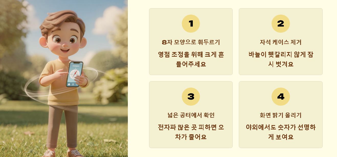 나침반 보는 방법