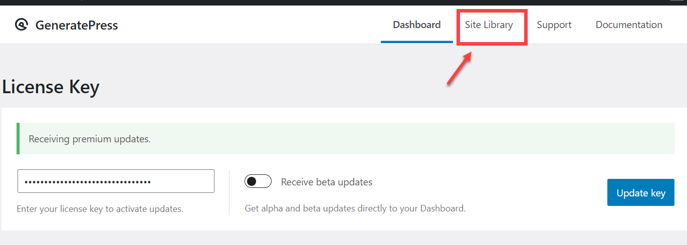 워드프레스 GeneratePress 테마 사이트 라이브러리 사용하여 데모 임포트하기
