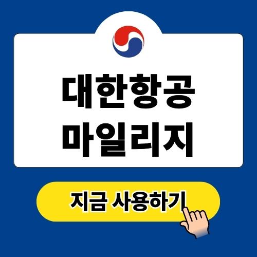 대한항공 마일리지 사용방법(카드 공제표)
