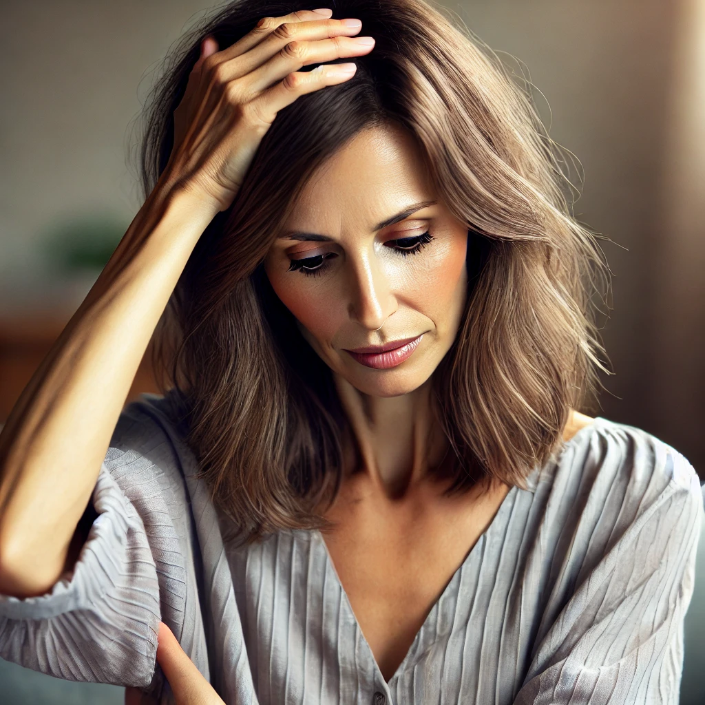 중년 여성 탈모 고민