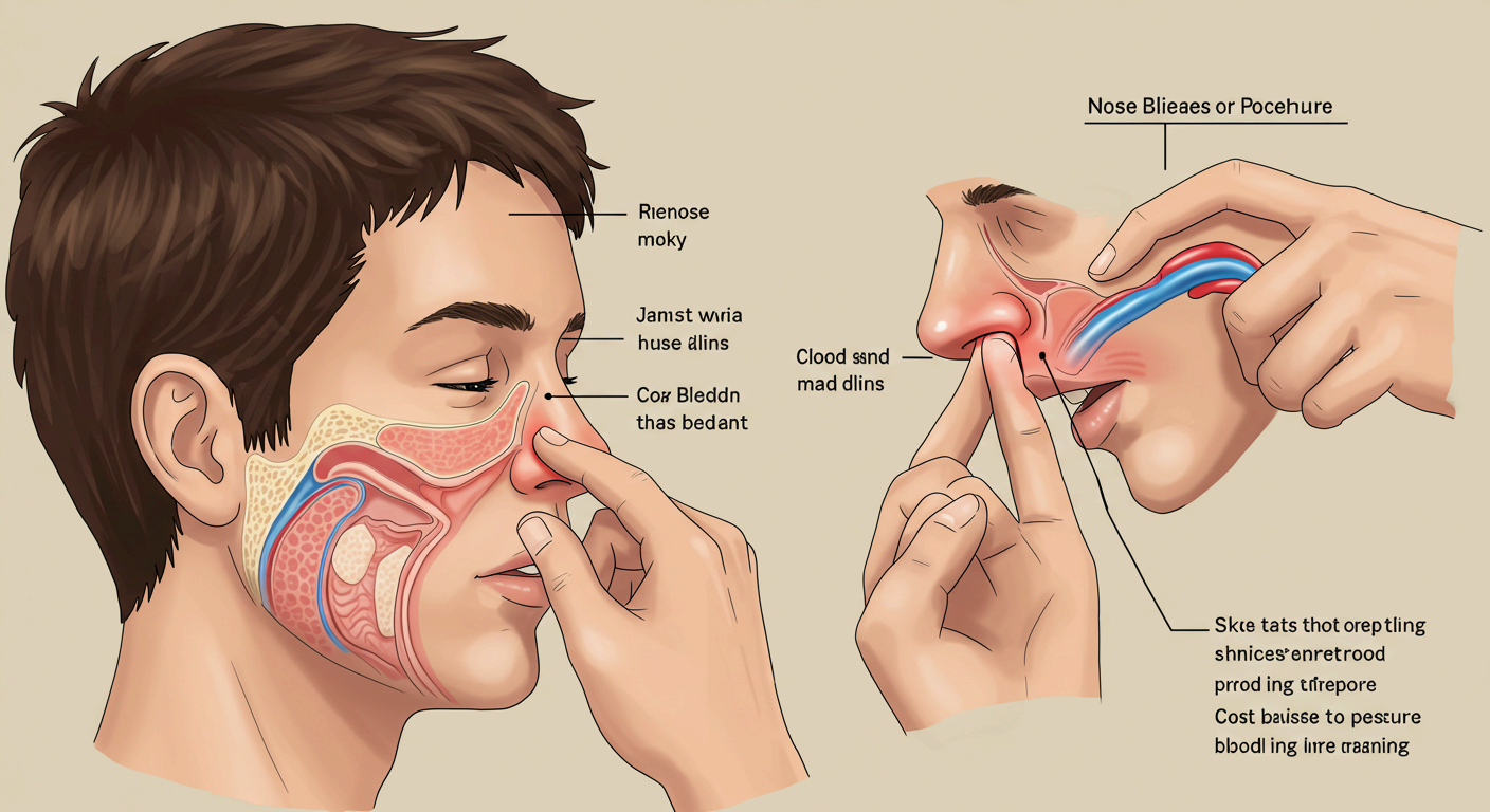 양쪽 콧방울을 5~10분 정도 지그시 눌러주는 게 가장 효과적이에요.