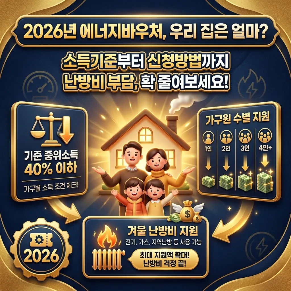 2026년 농어촌 에너지바우처 소득기준, 우리 집은 얼마나 받을까?