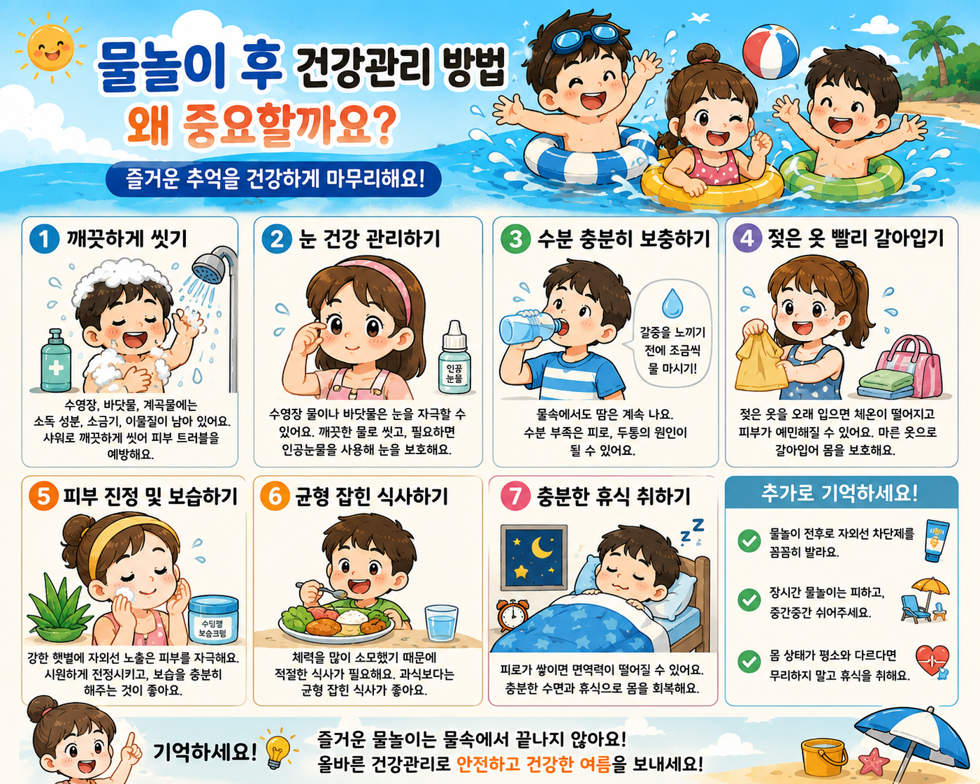 물놀이 후 건강관리 방법, 왜 중요할까?