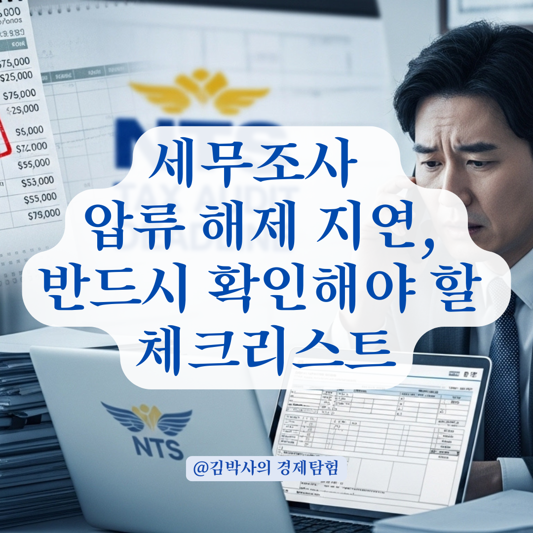 국세청 세무조사 장기화, 압류 해제 지연 시 확인해야 할 체크포인트.