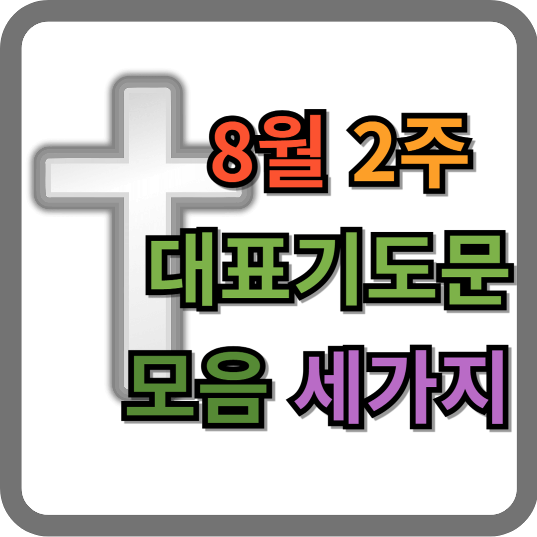 8월 2주 대표기도문 모음 세 가지