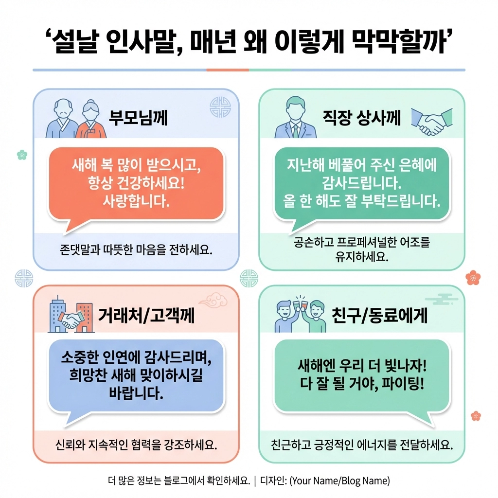 설날 인사말 고민 끝! 상황별 격식 덕담 문구 센스 총정리