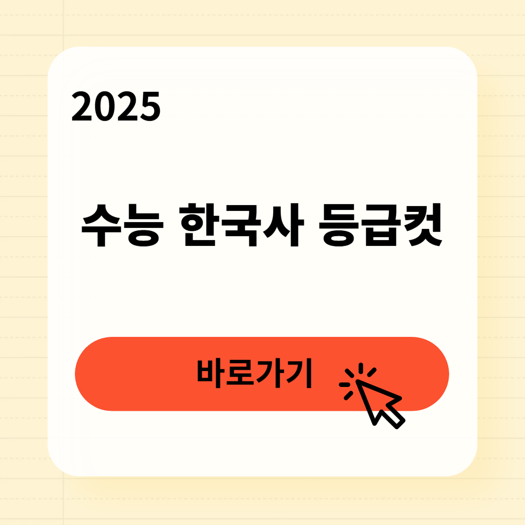 2026 수능 한국사 등급컷 정답지 총정리
