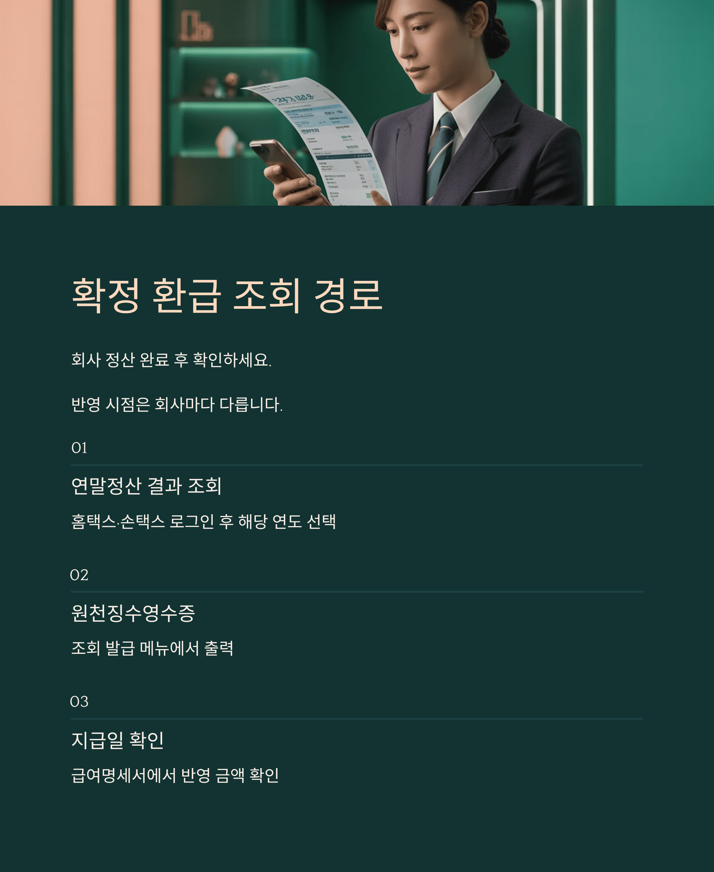 확정 환급 조회 경로