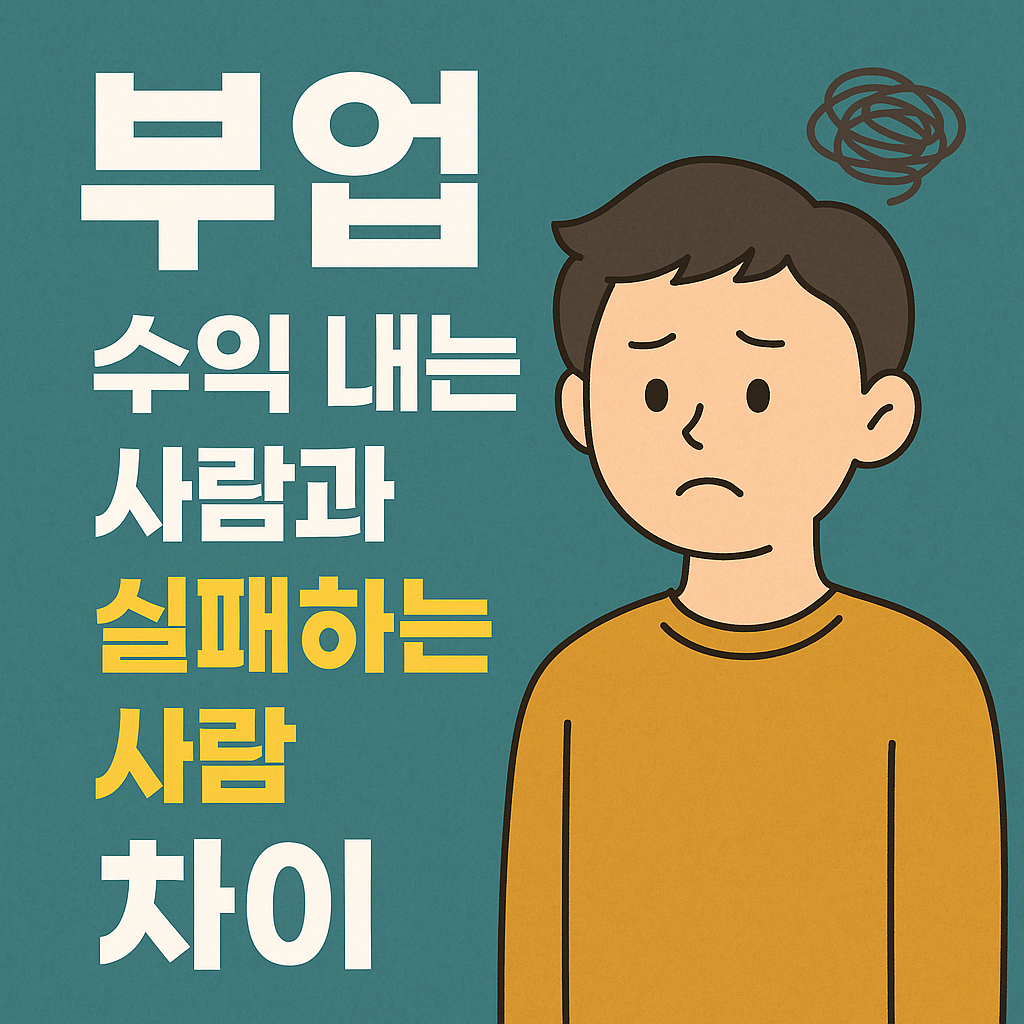 '부업 수익 내는 사람과 실패하는 사람 차이'