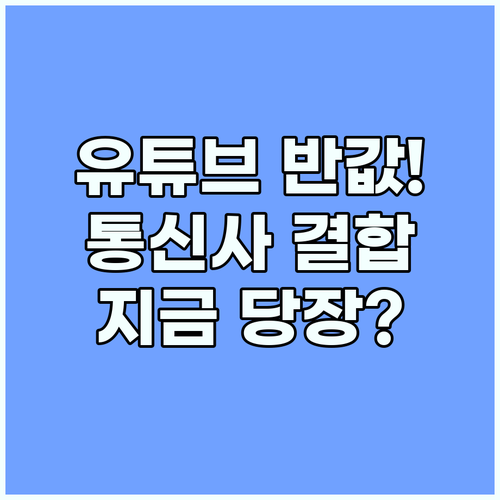 유튜브 프리미엄 구독료 절약하는 통신..
