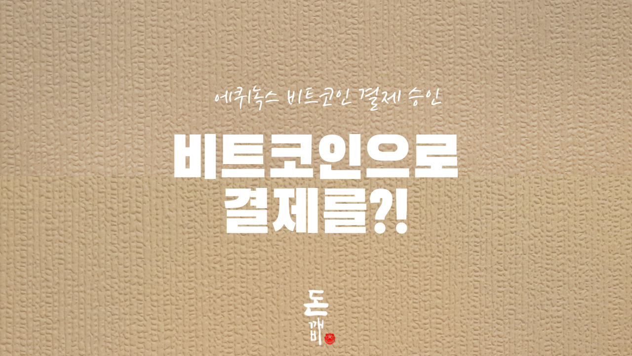 비트코인으로 결제를?!