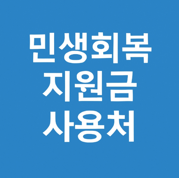 민생-회복-지원금-사용처