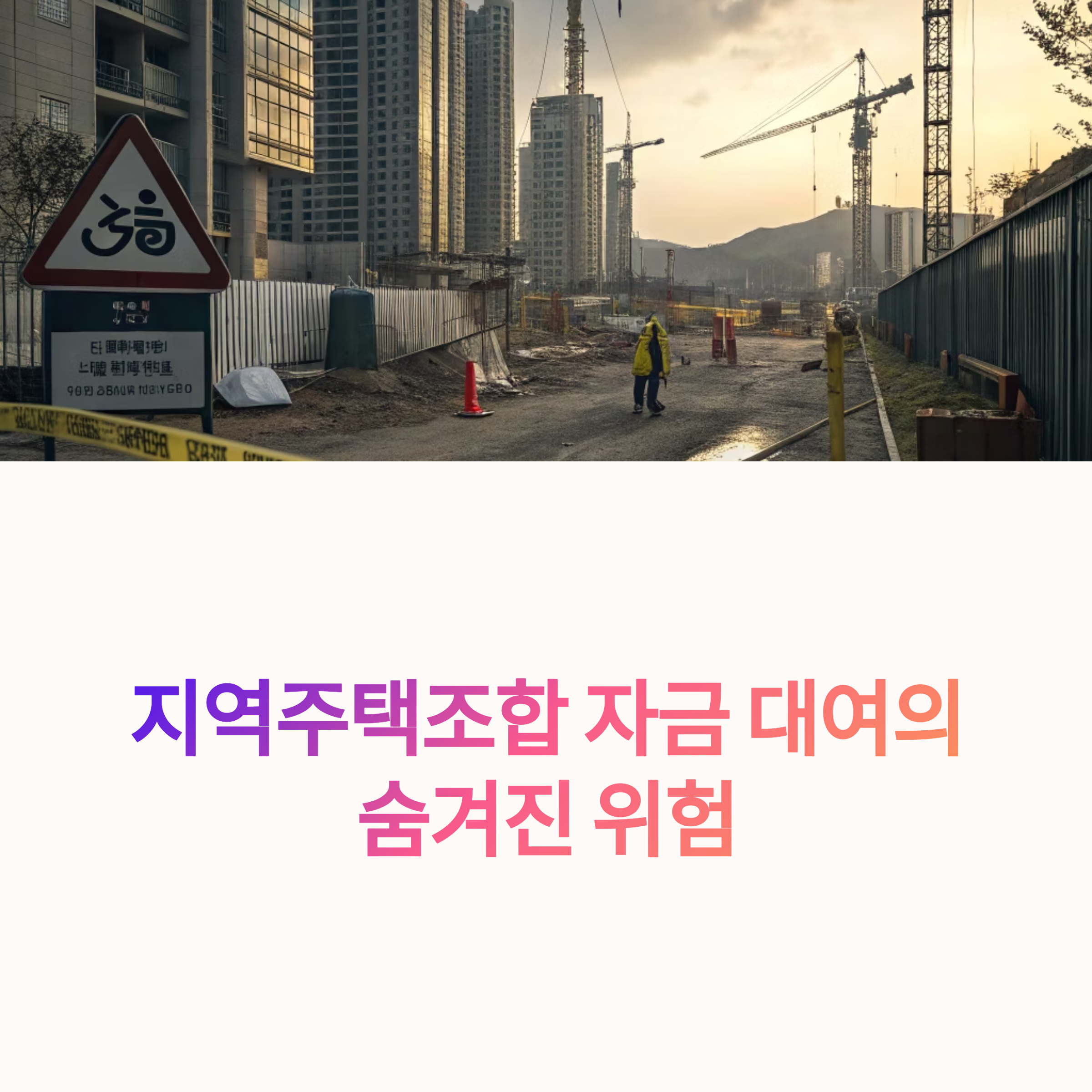 지역주택조합과 자금대여