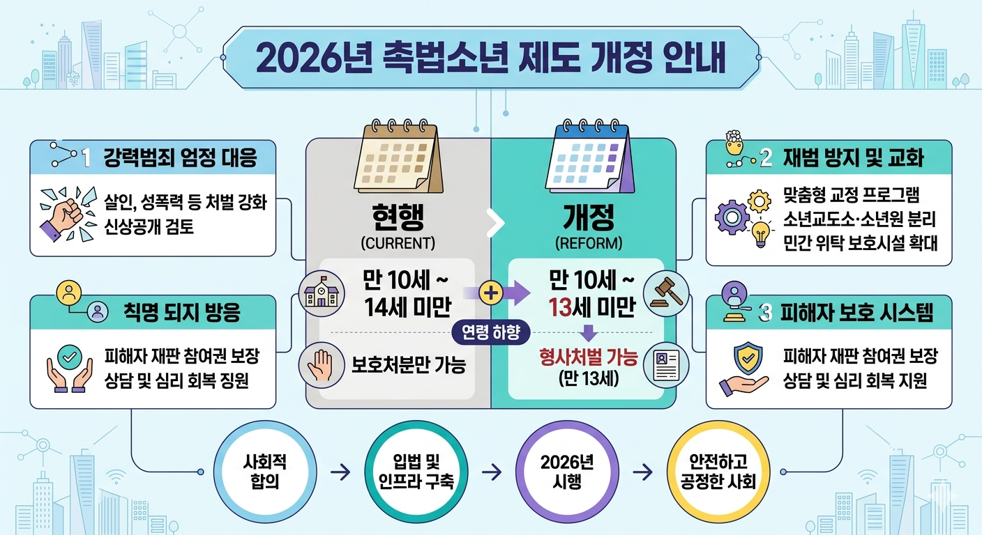 2026년 촉법소년 제도 개정: 법 위에 웃던 소년들의 종말, 이젠 안 통해!!