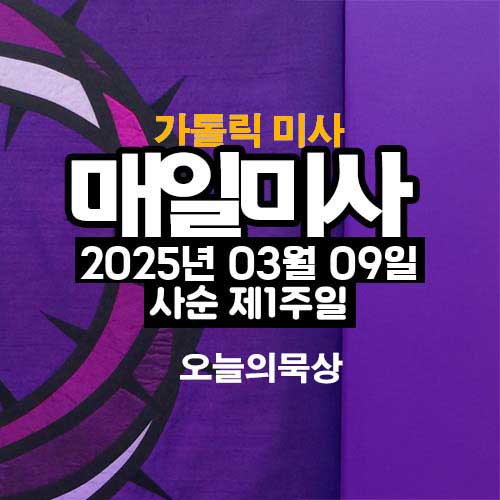2025년 3월 9일 매일미사 사순 제1주일 오늘의 묵상