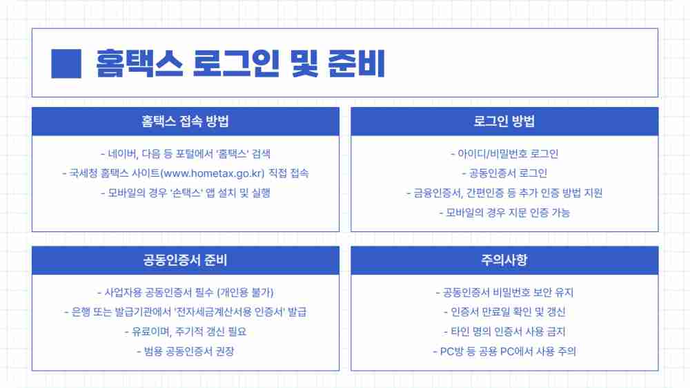 홈택스 세금계산서 발급 방법 - PC, 모바일 가능