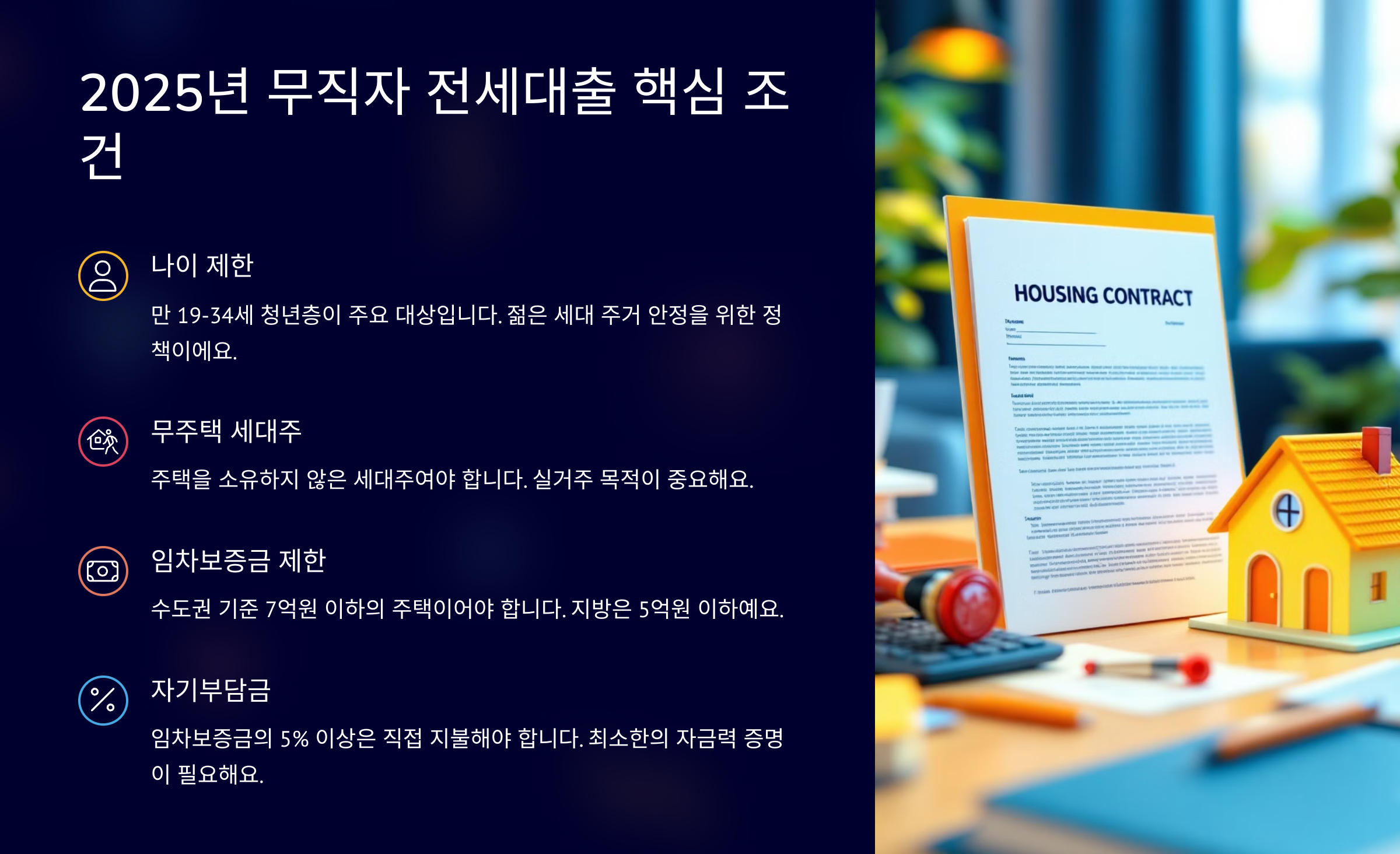 2025 무직자 전세대출 조건