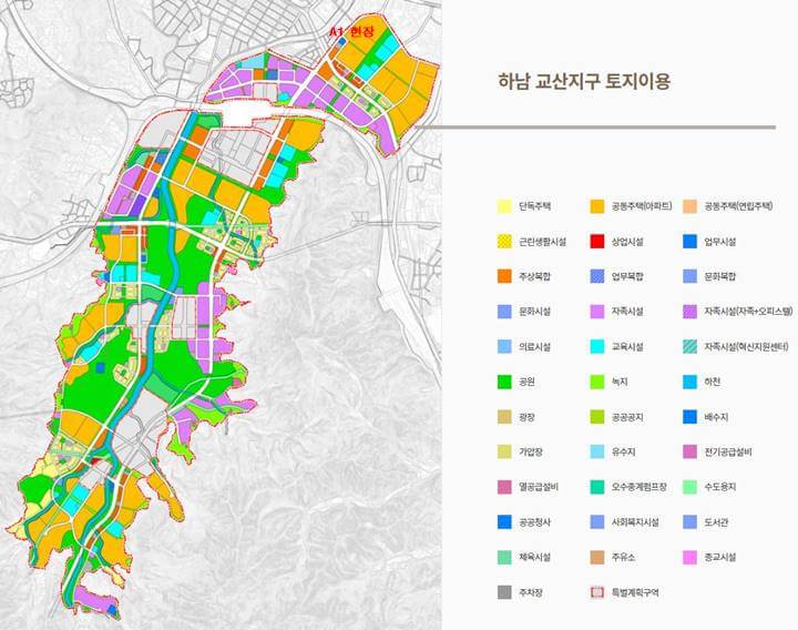 하남-교산신도시-토지이용계획도