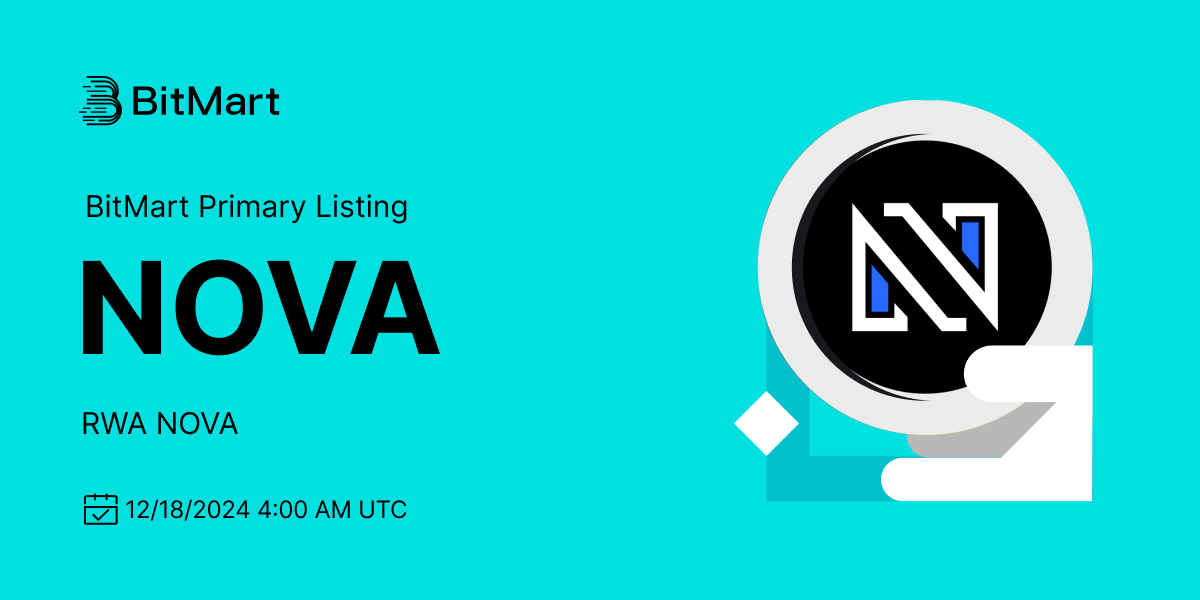 RWA NOVA 토큰은 RWA NOVA 플랫폼에서 운영되는 암호화폐로, 2024년 12월 18일 비트마트에 상장되었습니다