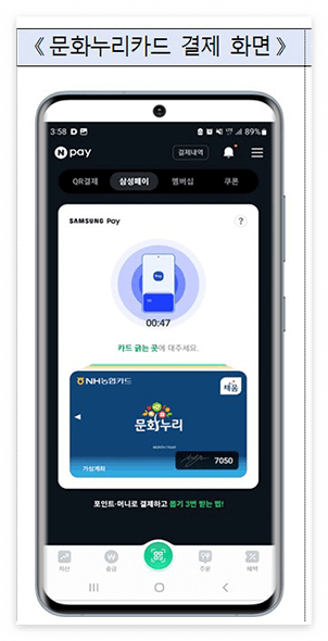 문화누리카드 결제(@문화누리 홈페이지)