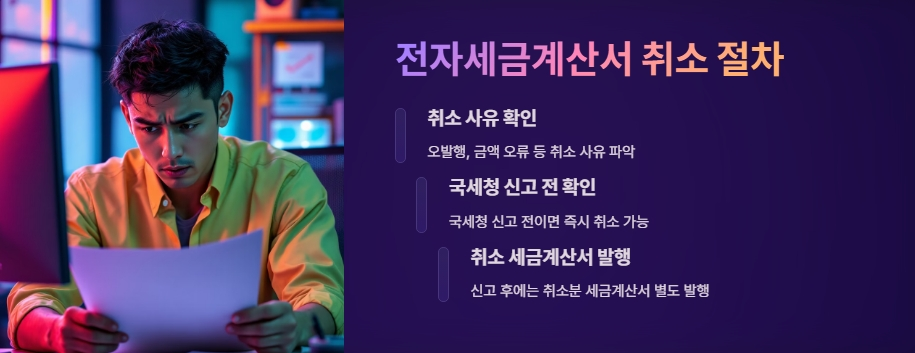 전자세금계산서 취소 절차