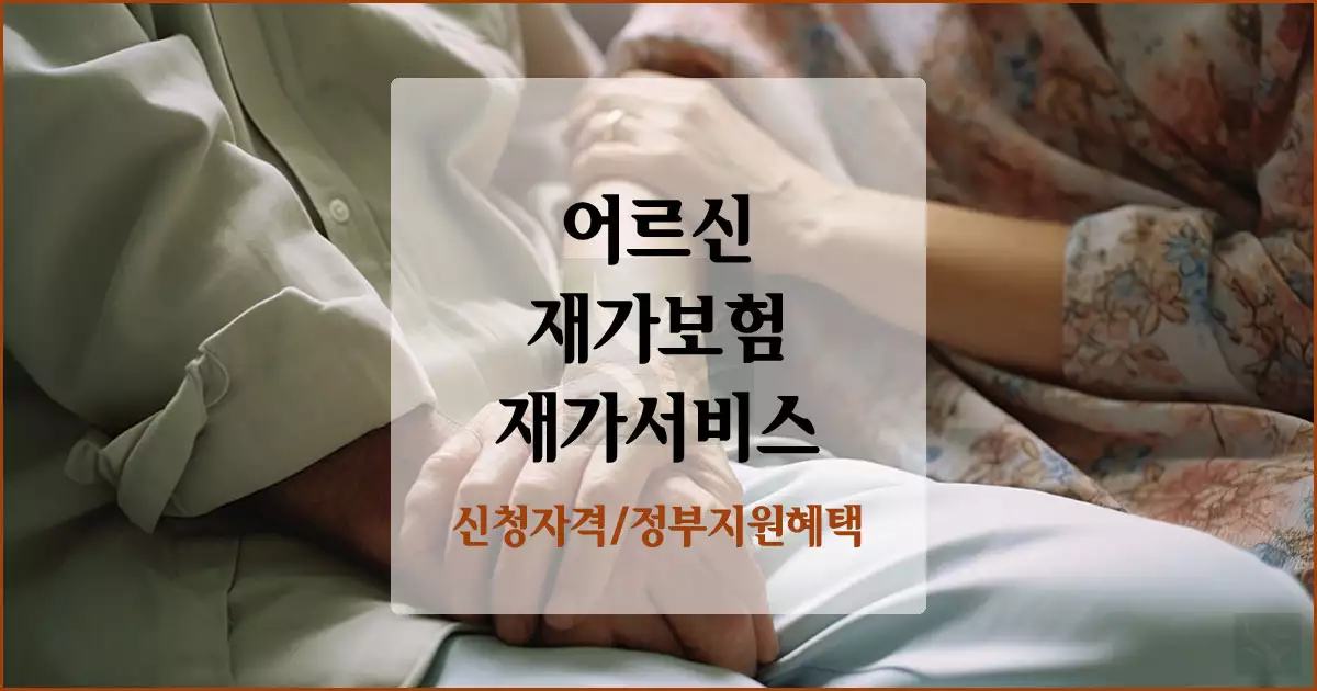 재가보험 재가서비스 신청자격과 정부지원혜택