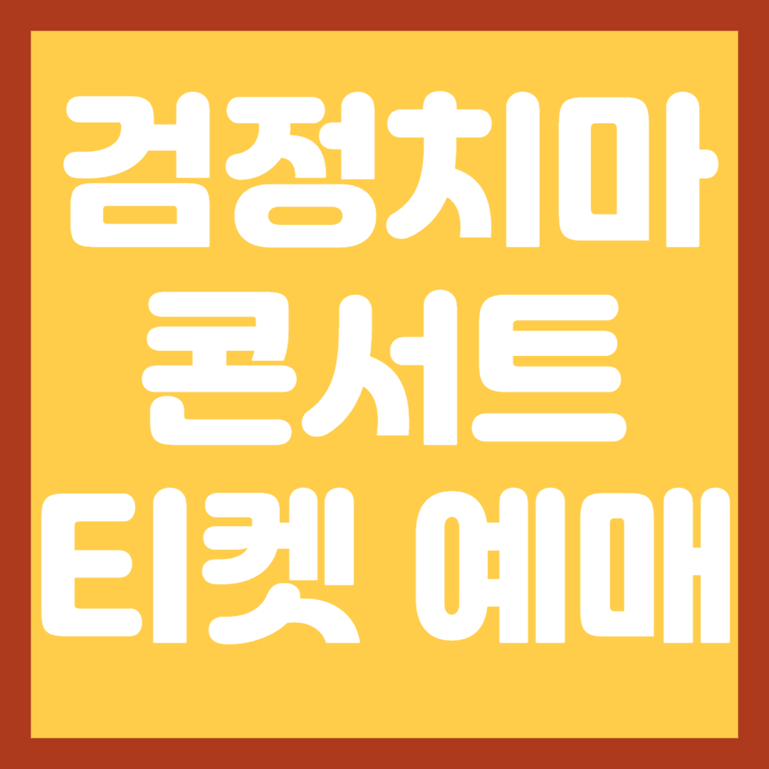 검정치마-콘서트-예매