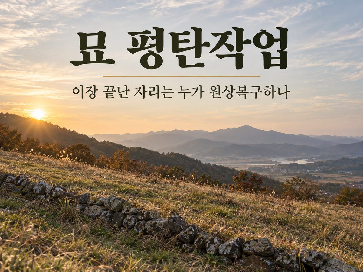 묘 평탄작업, 이장 끝난 자리는 누가 원상복구하나