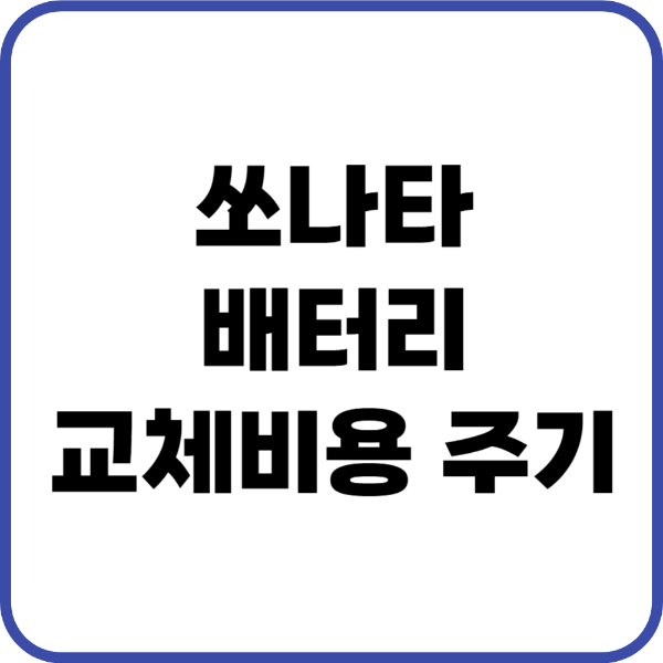 쏘나타 배터리