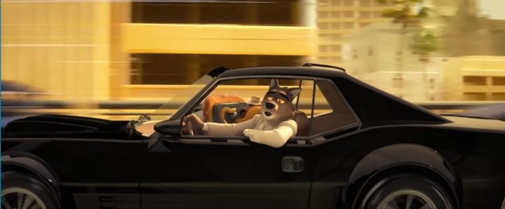 늑대가관객들을향해말을걸고있다