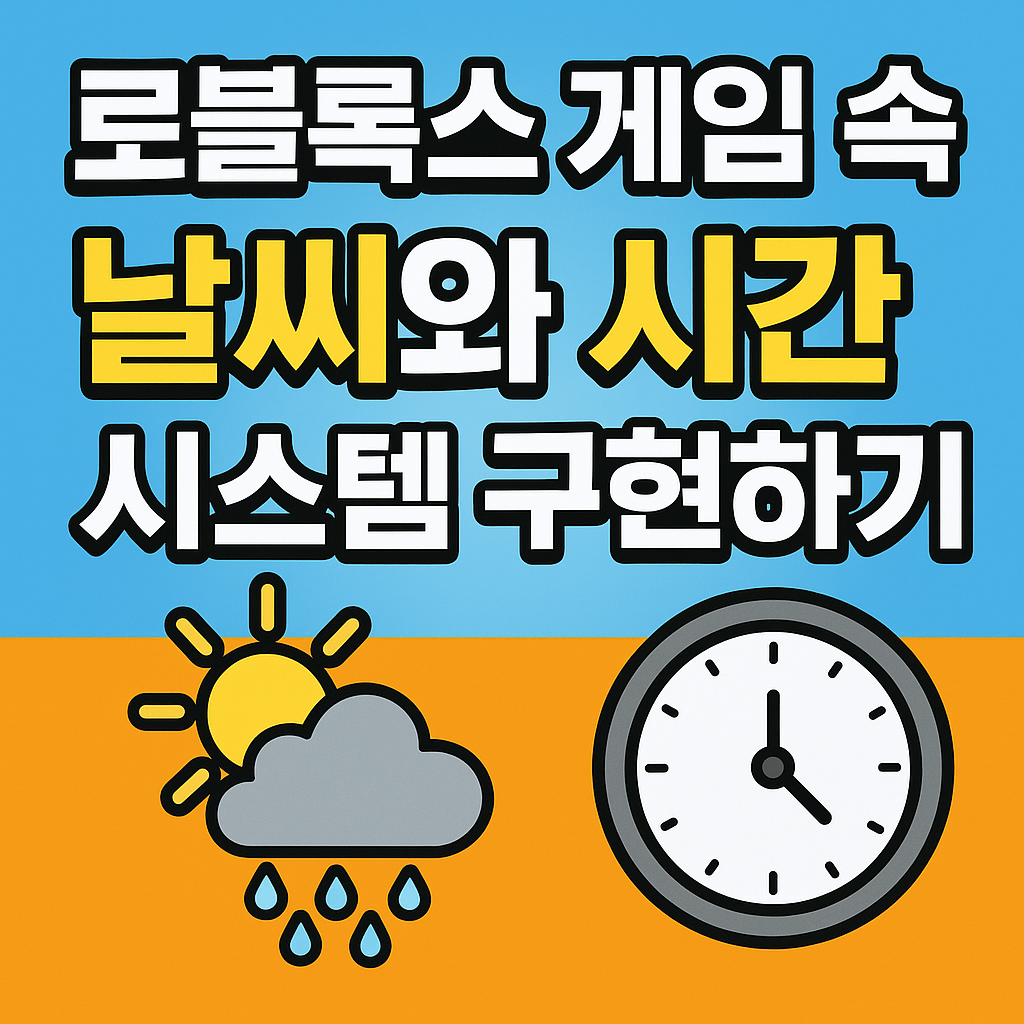 로블록스 게임 속 날씨와 시간 시스템 구현하기