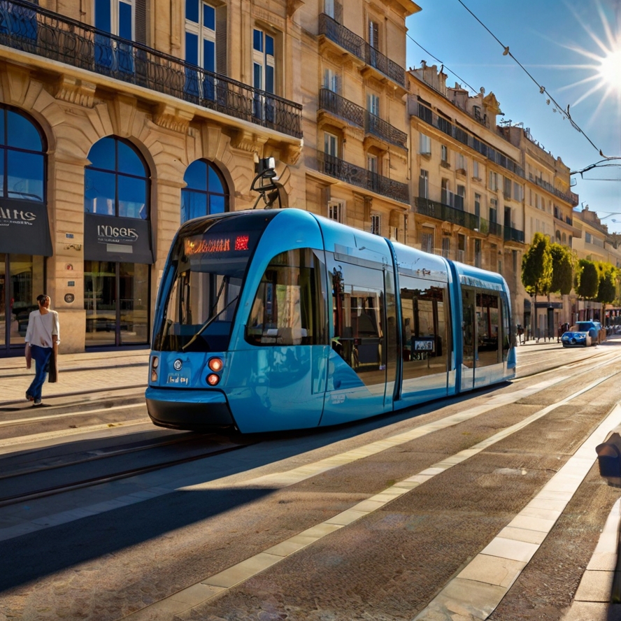 몽펠리에 교통 트램 이미지