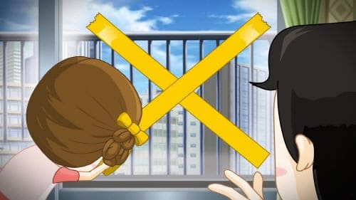 창문에X자테이프붙이기