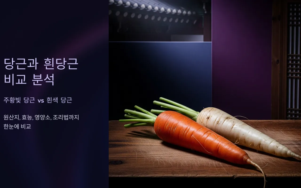 주황빛 당근 vs 흰색 당근 - 원산지, 효능, 영양소, 조리법까지 한눈에 비교 분석