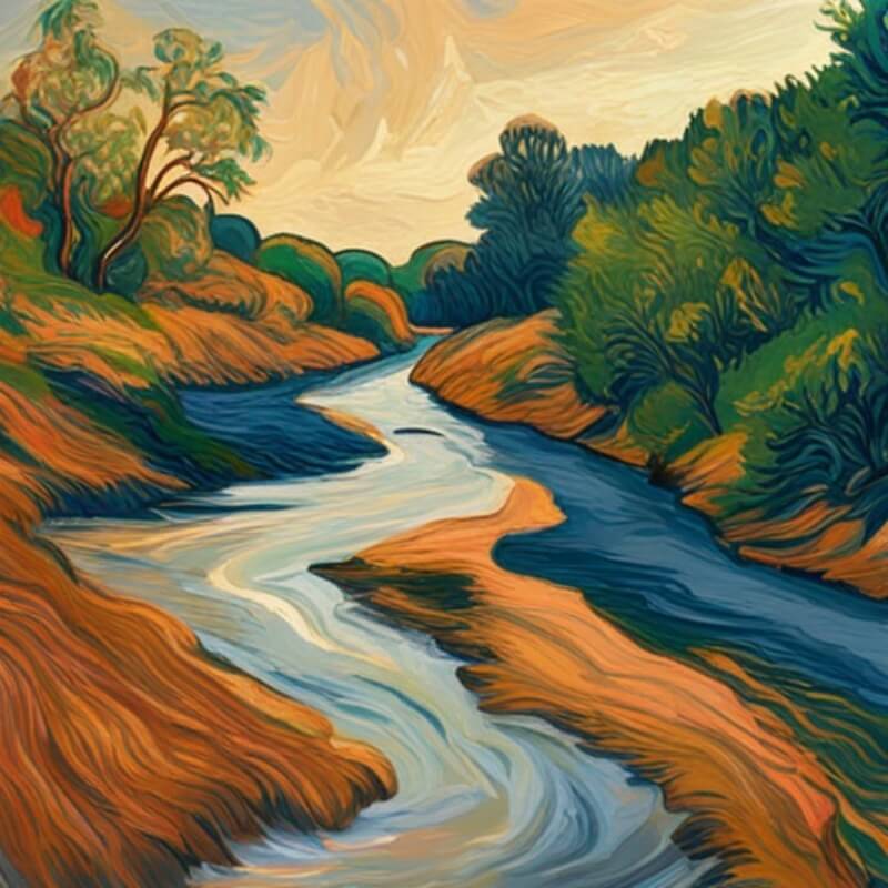 강이 흐르는 그림