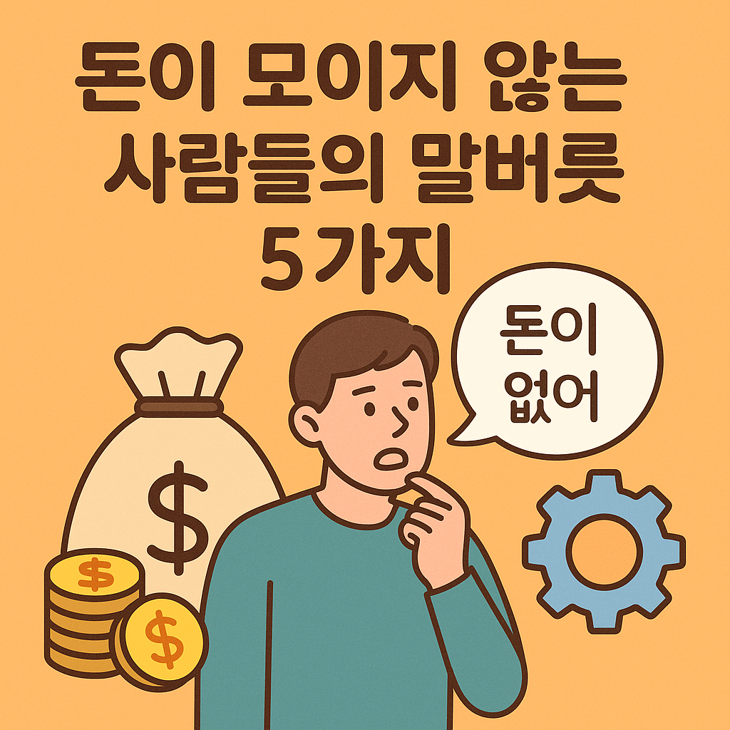 돈이 모이지 않는 사람들의 말버릇 5가지