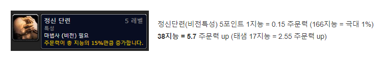 지능과 주문력