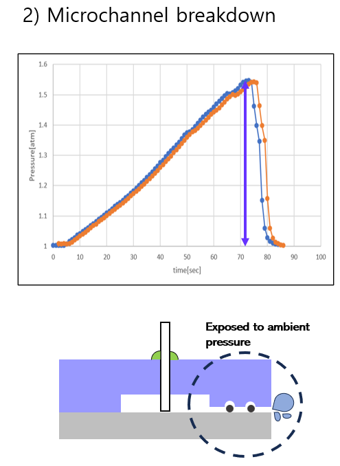 미세 유체 채널 파괴 현상