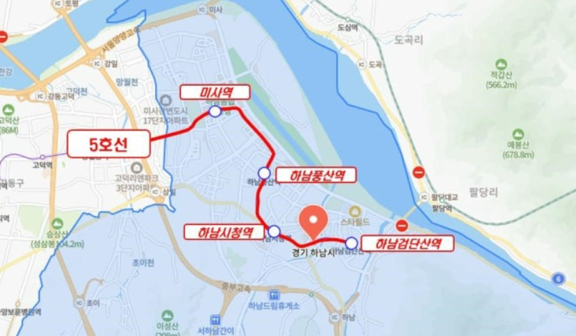 하남시 지하철 구간 확대