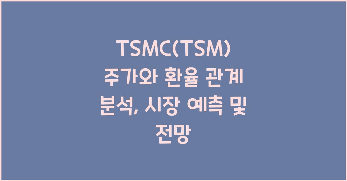 TSMC(TSM) 주가와 환율 관계