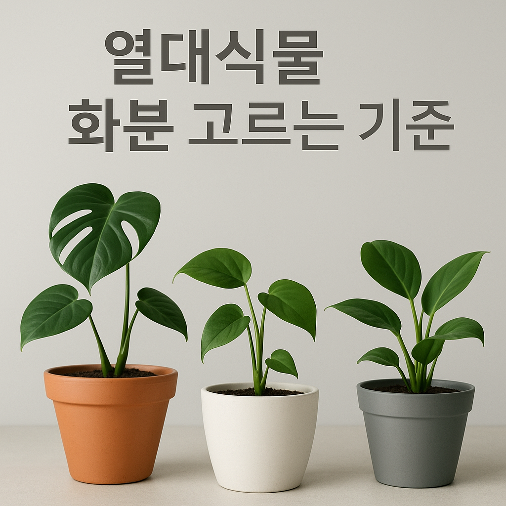 열대식물의 화분 고르기