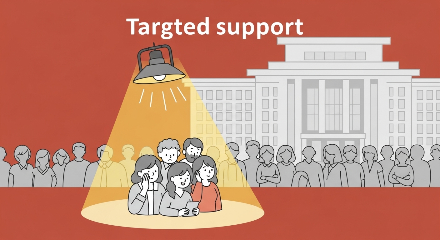 2026년 파주시 기본생활안정지원금의 선별적 집중 지원을 나타내는 이미지